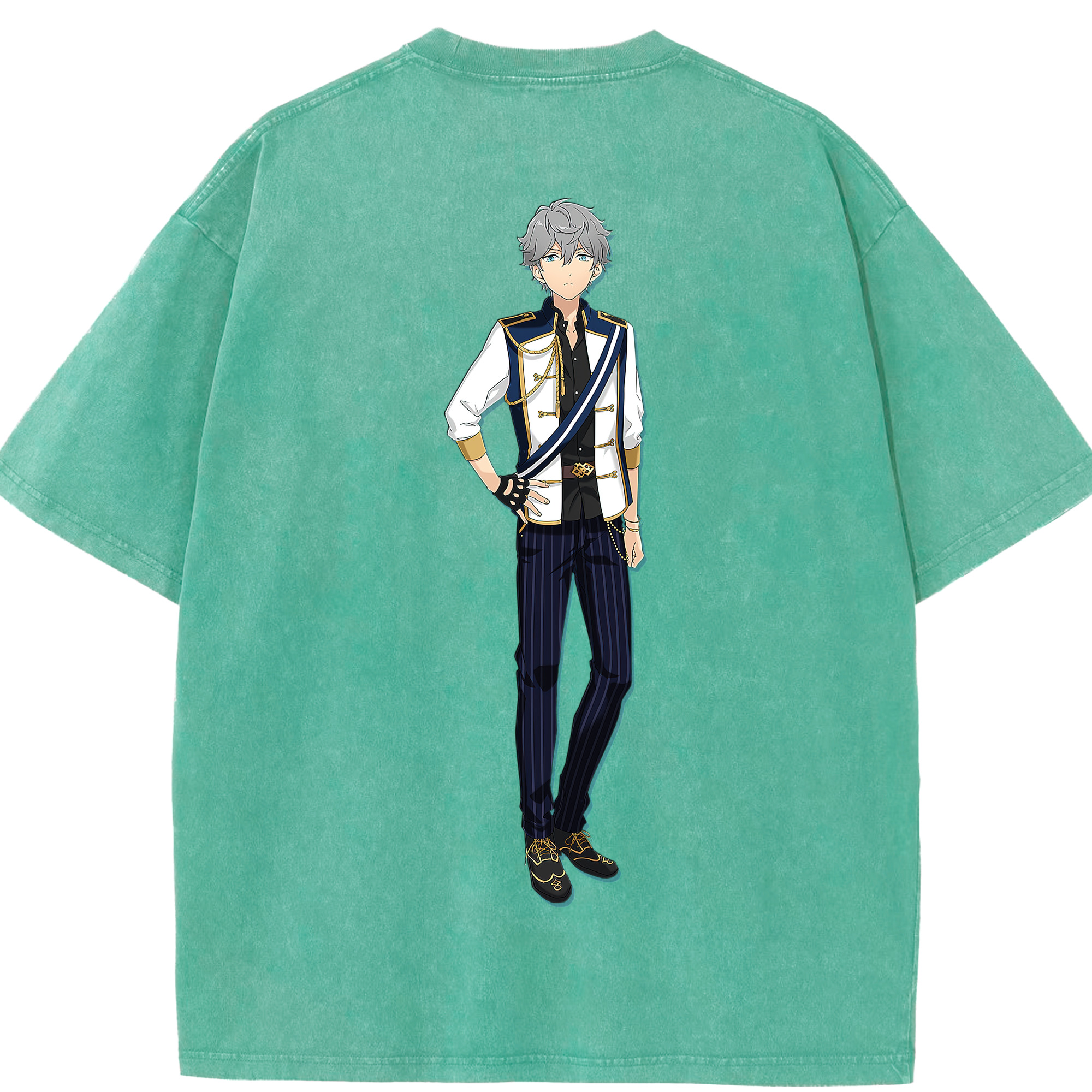 （画像用） あんさんぶるスターズ! Ensemble Stars 綿100% ヴィンテージ風 半袖Tシャツ（背面プリント）